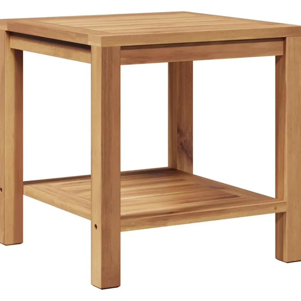 vidaXL Mesa de Café Marrón 45 x 45 x 45 cm Madera de teca maciza Sale