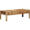 vidaXL Mesas-Mesa de Café Marrón 110 x 54 x 35 cm Madera sólida recuperada