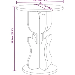 vidaXL Mesas-Mesa de Café Marrón cera 39,5 x 39,5 x 53,5 cm