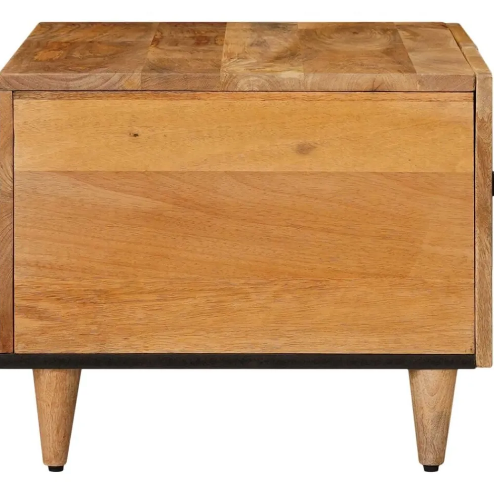 vidaXL Mesa de Café 80 x 50 x 40 cm Madera de mango maciza Natural Discount