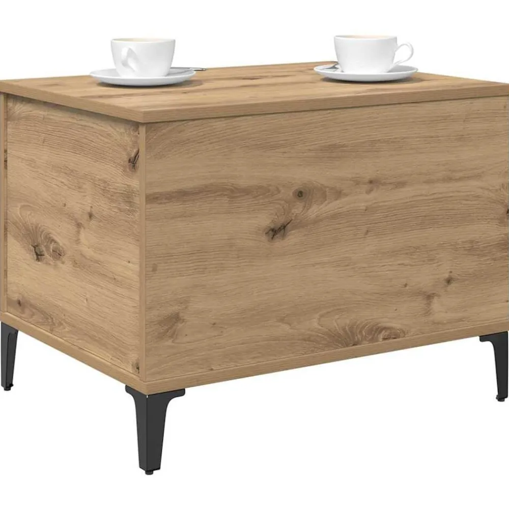 vidaXL Mesas-Mesa de Café Roble artesanal 60 x 44,5 x 45 cm