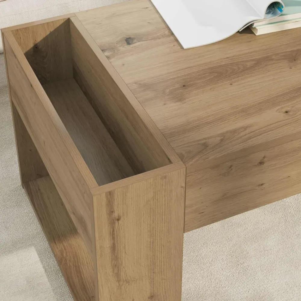 vidaXL Mesas-Mesa de Café Roble artesanal 110 x 50 x 41 cm