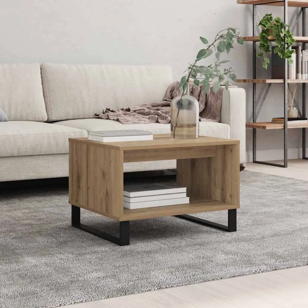 vidaXL Mesas-Mesa de Café 60 x 50 x 40 cm Madera contrachapada