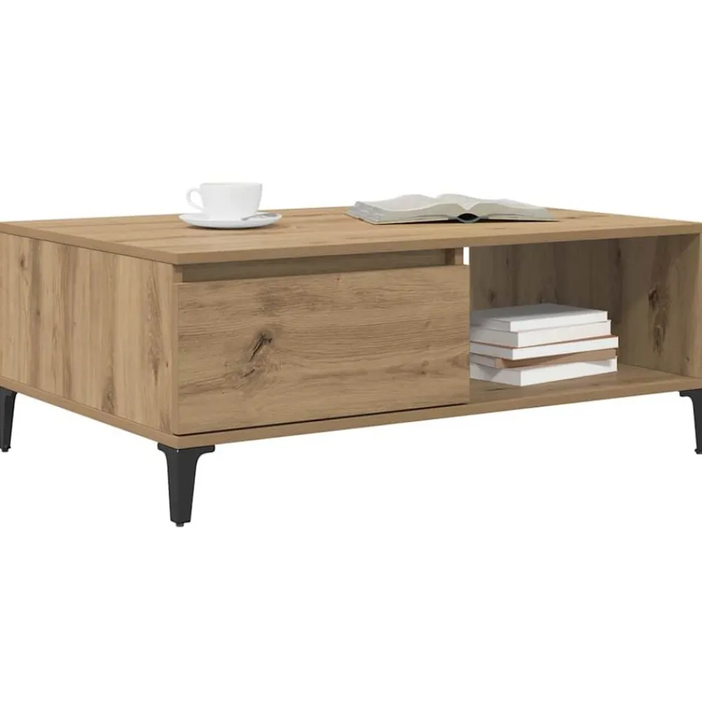 vidaXL Mesas-Mesa de Café 90 x 60 x 35 cm Madera contrachapada