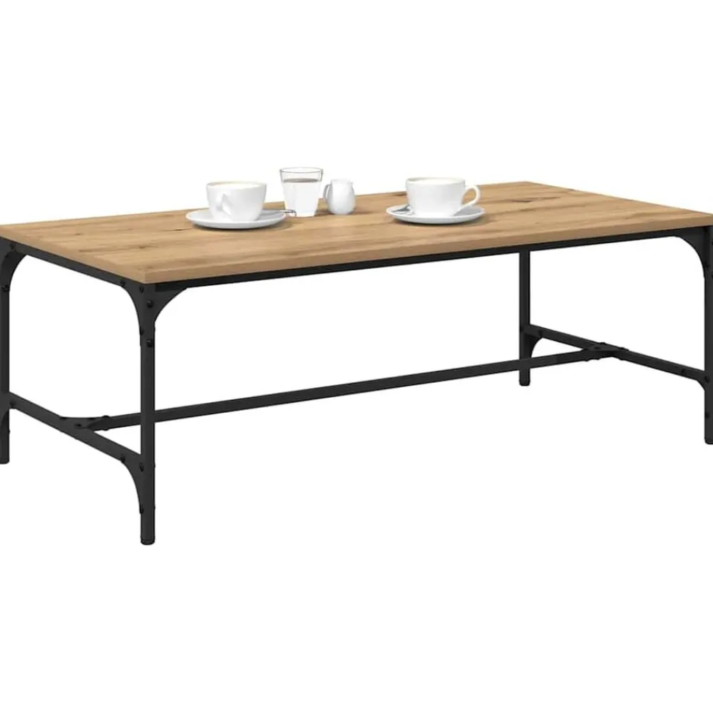 vidaXL Mesa de Café Roble artesanal 100 x 50 x 35 cm Roble artisan Outlet