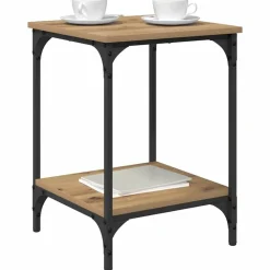 vidaXL Mesa de Café Roble artesanal 40 x 40 x 55 cm Roble artisan Hot