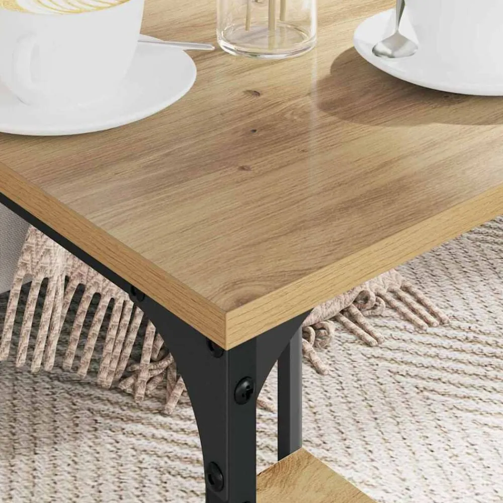 vidaXL Mesa de Café Roble artesanal 40 x 40 x 55 cm Roble artisan Hot