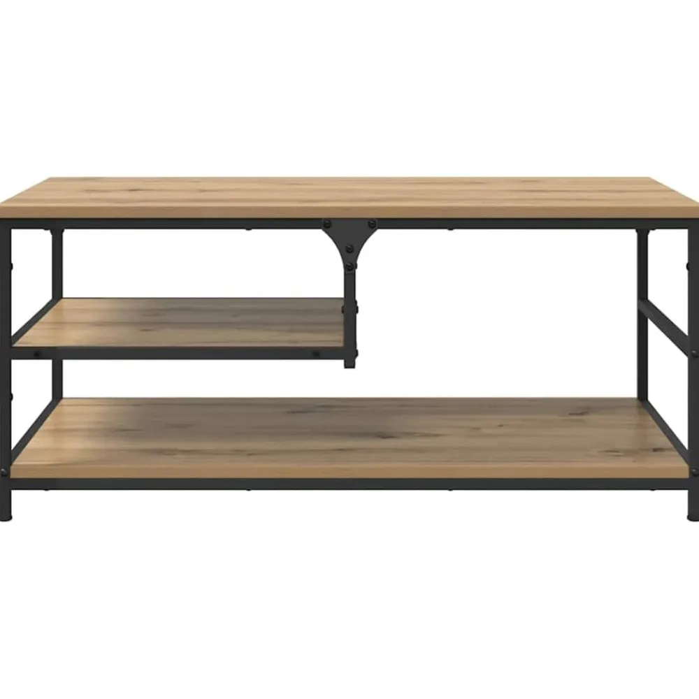 vidaXL Mesa de Café Roble artesanal 90 x 49 x 40 cm Roble artisan Sale