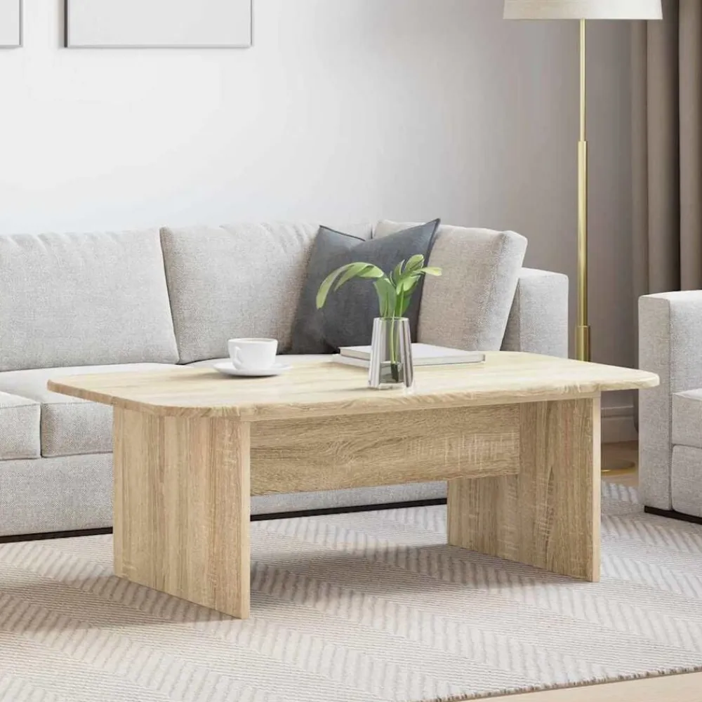 vidaXL Mesa de Café 93 x 53 x 33 cm Madera de ingeniería Roble Sonoma Online