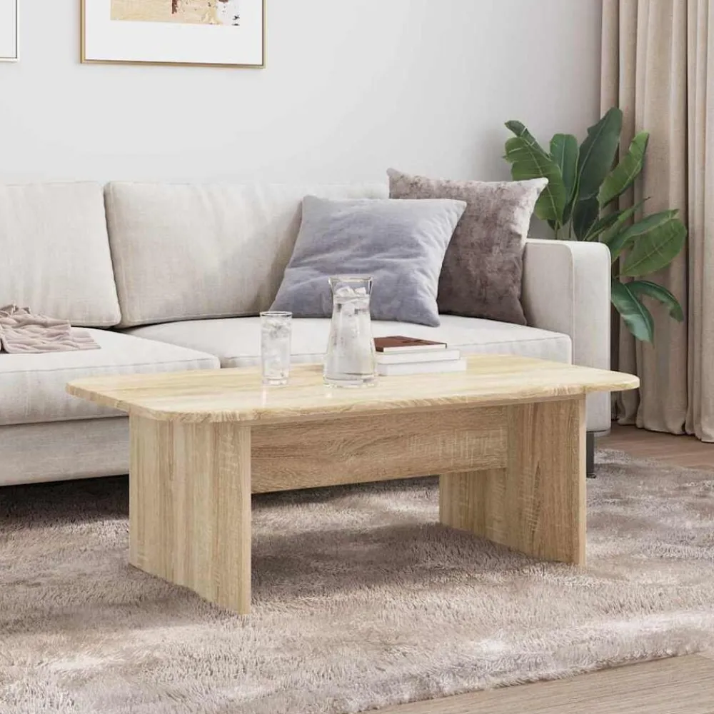 vidaXL Mesa de Café 93 x 53 x 33 cm Madera de ingeniería Roble Sonoma Online