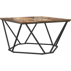 vidaXL Mesa de Café 80 x 80 x 45 cm Roble ahumado Hot