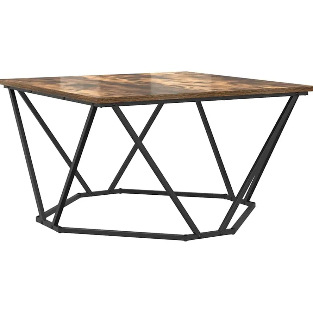vidaXL Mesa de Café 80 x 80 x 45 cm Roble ahumado Hot