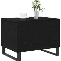 vidaXL Mesa de Café 60 x 44,5 x 45 cm Roble negro Sale