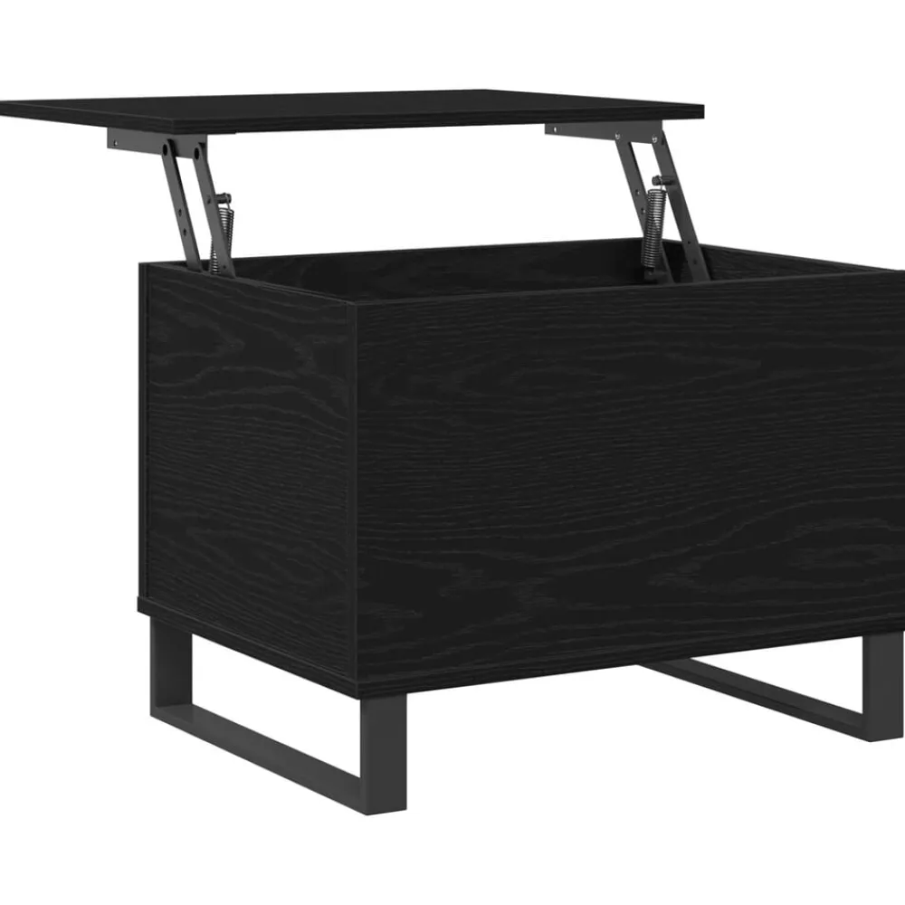 vidaXL Mesa de Café 60 x 44,5 x 45 cm Roble negro Sale