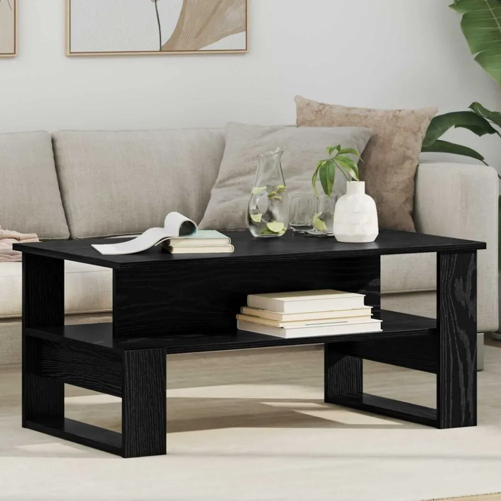 vidaXL Mesas-Mesa de Café 90 x 50 x 40 cm Madera de ingeniería