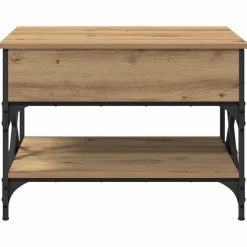vidaXL Mesas-Mesa de Café Roble artesanal 70x50x50cm Madera contrachapada