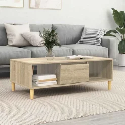 vidaXL Mesa de Café 102 x 55 x 35 cm Madera de ingeniería Roble Sonoma Clearance