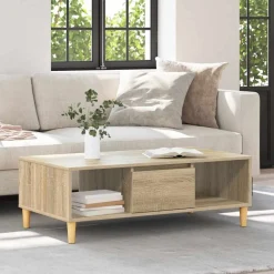 vidaXL Mesa de Café 102 x 55 x 35 cm Madera de ingeniería Roble Sonoma Clearance
