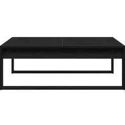 vidaXL Mesa de Café 100 x 100 x 35 cm Madera de ingeniería Roble negro Best