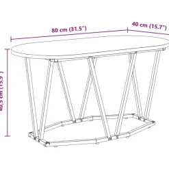 vidaXL Mesa de Café 80 x 40 x 40.5 cm Roble ahumado Best