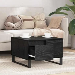 vidaXL Mesa de Café 55 x 55 x 36,5 cm Madera de ingeniería Roble negro Hot