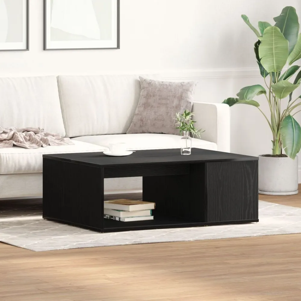 vidaXL Mesa de Café 90 x 67 x 33 cm Madera de ingeniería Roble negro Best