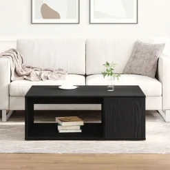 vidaXL Mesa de Café 90 x 67 x 33 cm Madera de ingeniería Roble negro Best