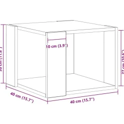 vidaXL Mesas-Mesa de Café 40 x 40 x 30 cm Madera de ingeniería