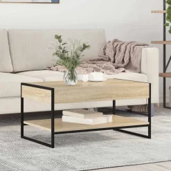 vidaXL Mesa de Café Sonoma 80 x 50 x 40 cm Madera contrachapada Roble Sonoma Best