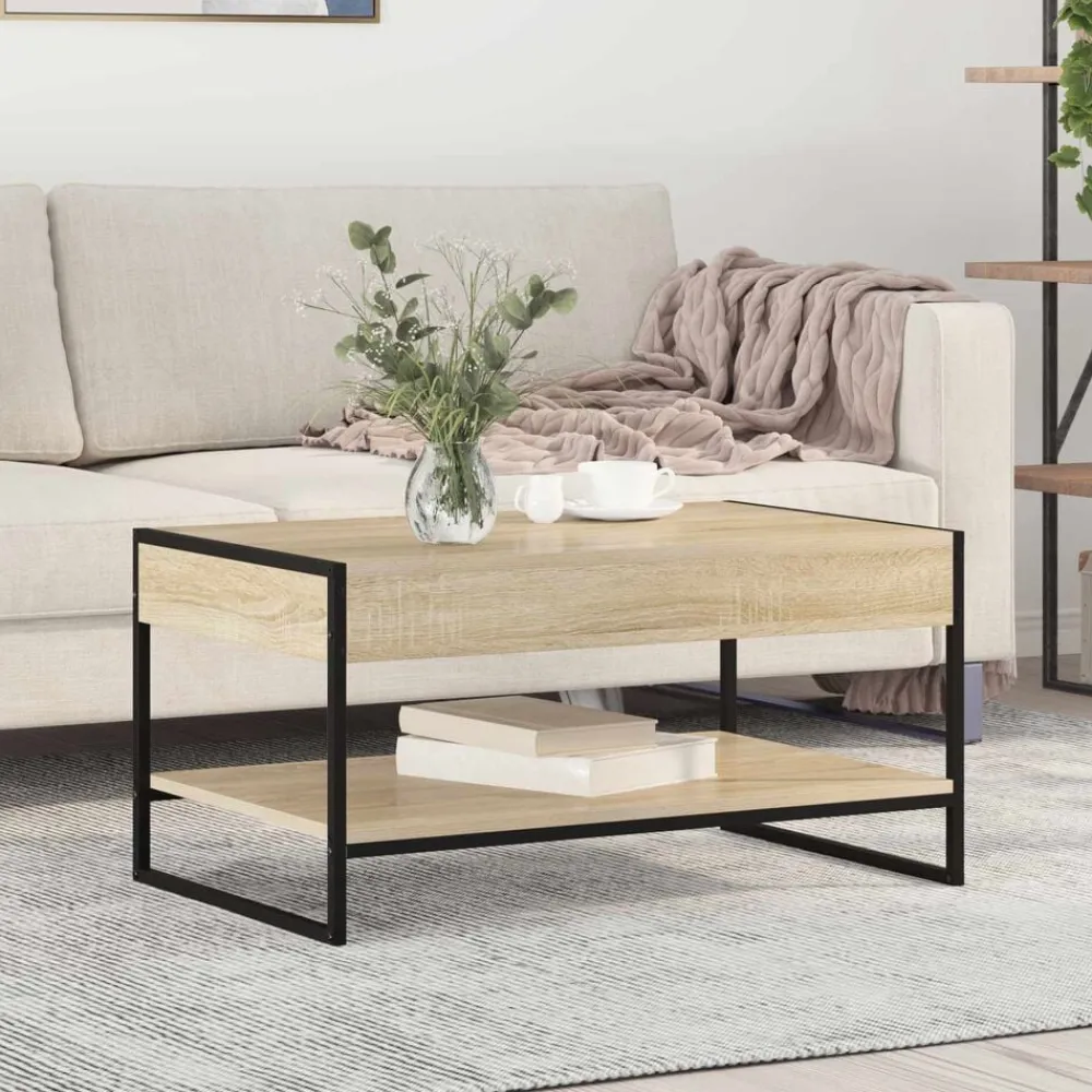 vidaXL Mesa de Café Sonoma 80 x 50 x 40 cm Madera contrachapada Roble Sonoma Best