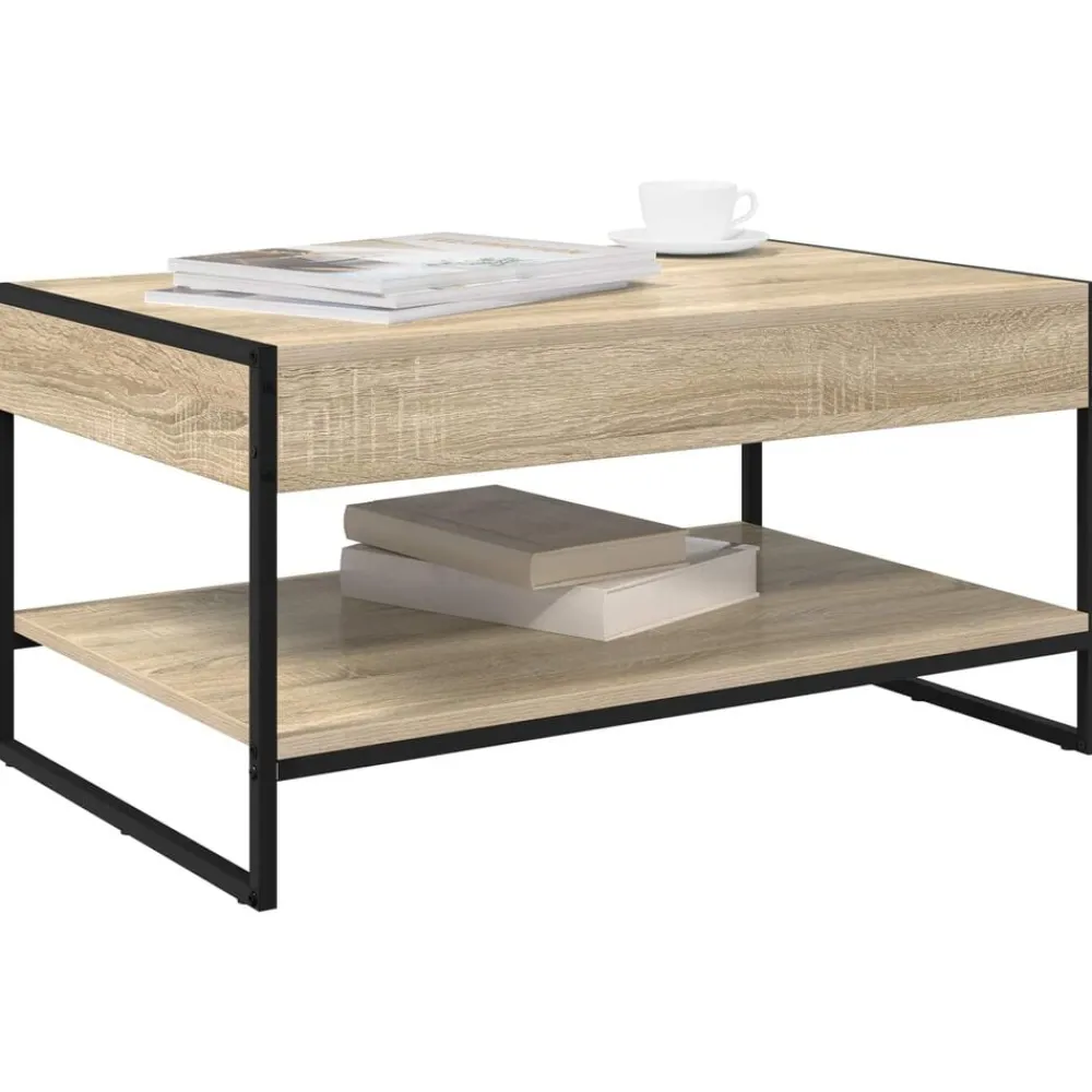 vidaXL Mesa de Café Sonoma 80 x 50 x 40 cm Madera contrachapada Roble Sonoma Best