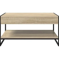 vidaXL Mesa de Café Sonoma 80 x 50 x 40 cm Madera contrachapada Roble Sonoma Best