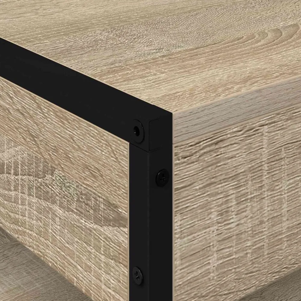vidaXL Mesa de Café Sonoma 80 x 50 x 40 cm Madera contrachapada Roble Sonoma Best