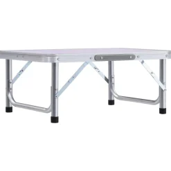 vidaXL Actividades Al Aire Libre-Mesa de camping plegable aluminio 60x45 cm