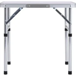 vidaXL Actividades Al Aire Libre-Mesa de camping plegable aluminio 60x45 cm