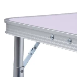 vidaXL Actividades Al Aire Libre-Mesa de camping plegable aluminio 60x45 cm