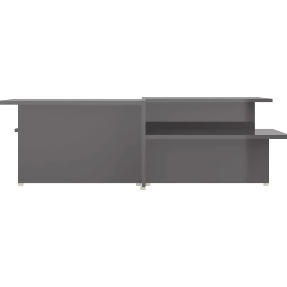 vidaXL Mesa de centro 2 pzas madera contrachapada gris 111,5x50x33cm Outlet