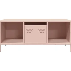 vidaXL Mesa de centro acero laminado en frío 101,5x50x43,5 cm Rosa