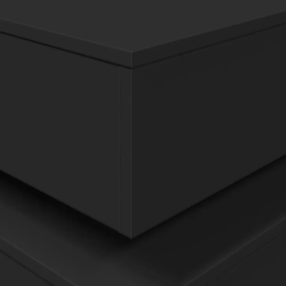vidaXL Mesa de centro con luces LED 50x50x40 cm Negro Discount