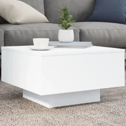 vidaXL Mesas-Mesa de centro con luces LED 55x55x31 cm