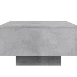 vidaXL Mesas-Mesa de centro con luces LED gris hormigón 55x55x31 cm