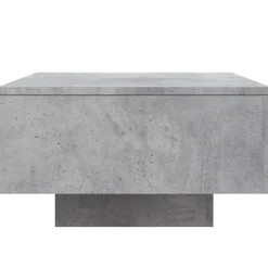 vidaXL Mesas-Mesa de centro con luces LED gris hormigón 55x55x31 cm