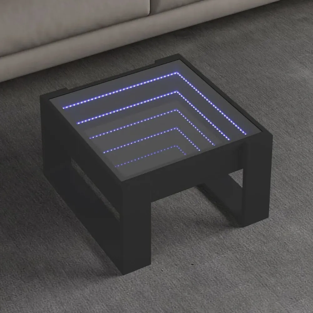 vidaXL Mesas-Mesa de centro con Infinity LED 50x53x30 cm