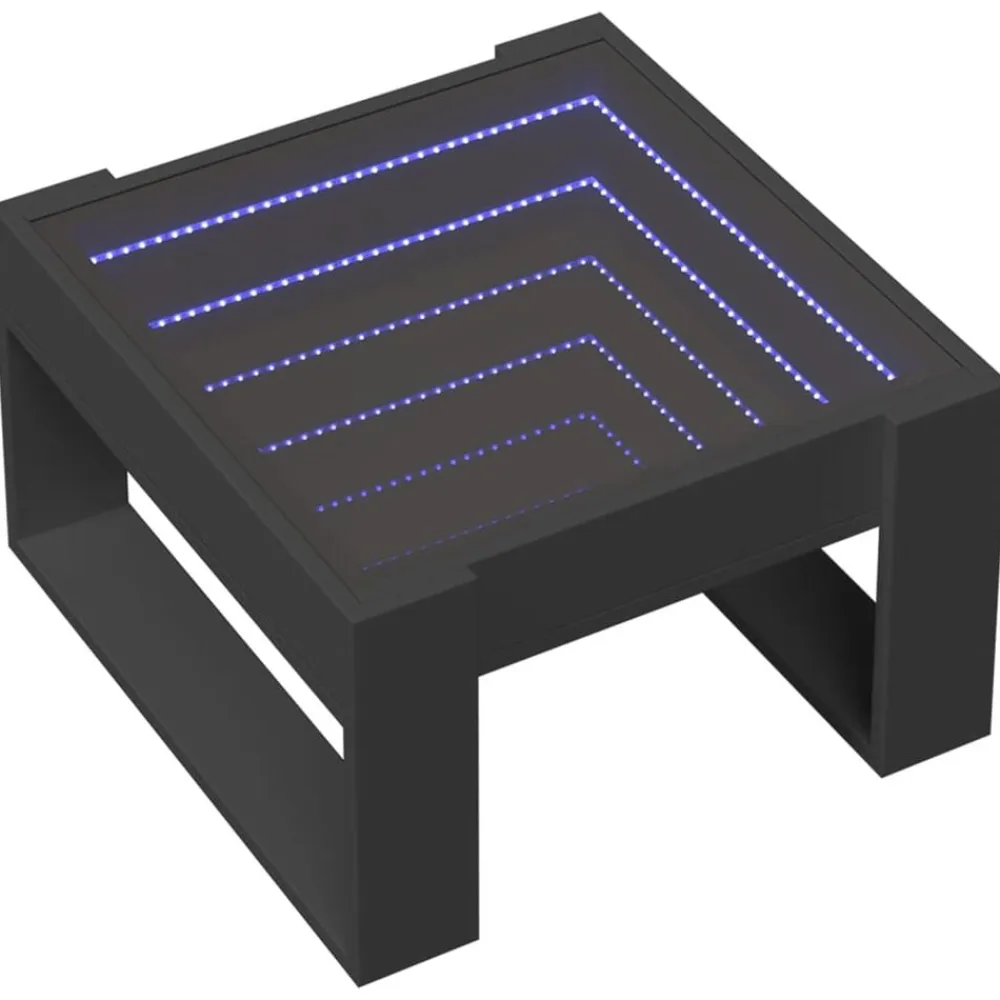 vidaXL Mesas-Mesa de centro con Infinity LED 50x53x30 cm