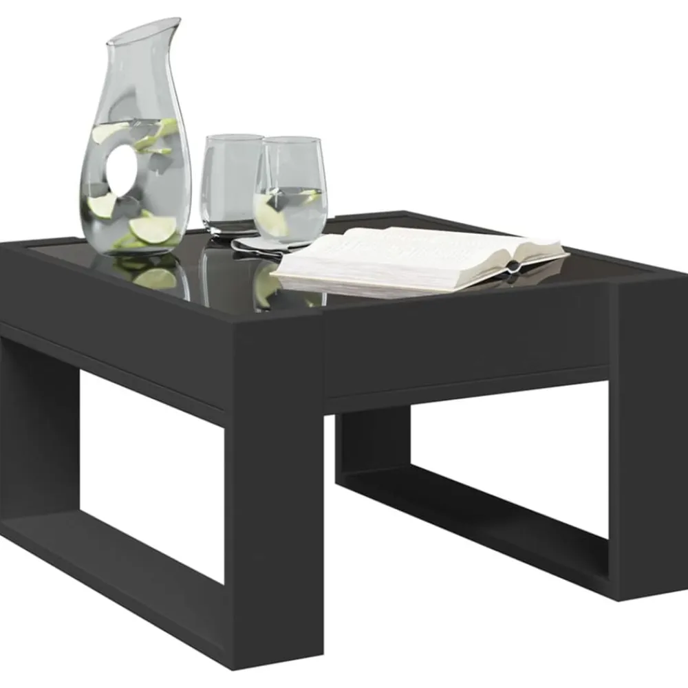 vidaXL Mesas-Mesa de centro con Infinity LED 50x53x30 cm