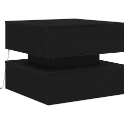 vidaXL Mesas-Mesa de centro con luces LED 50x50x40 cm