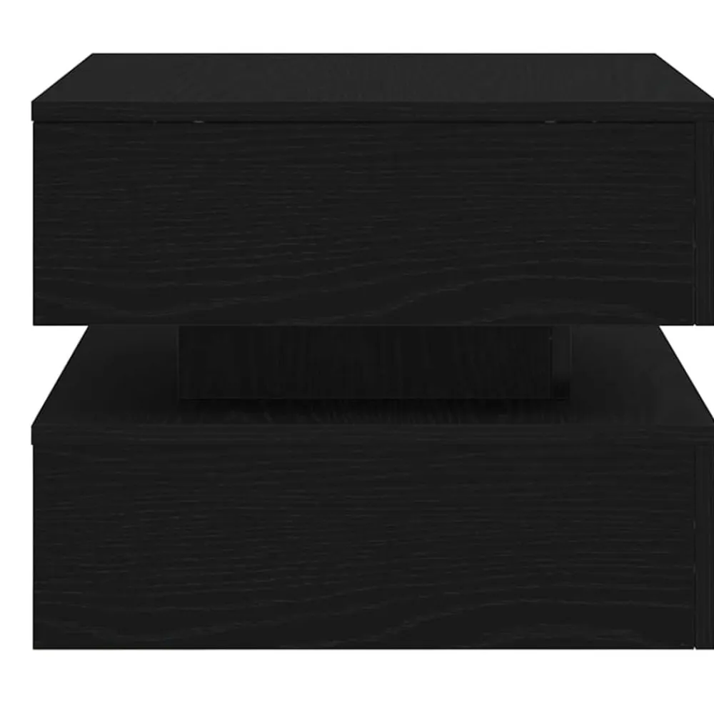 vidaXL Mesas-Mesa de centro con luces LED 50x50x40 cm