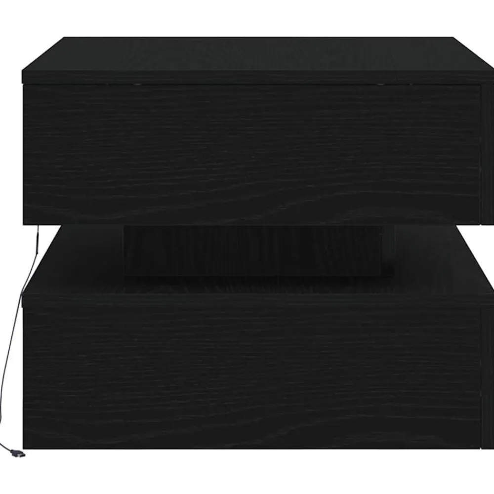 vidaXL Mesas-Mesa de centro con luces LED 50x50x40 cm