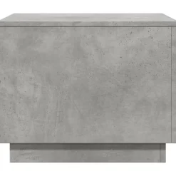 vidaXL Mesa de centro con luces LED gris hormigón 50x50x40 cm Gris hormigón Online