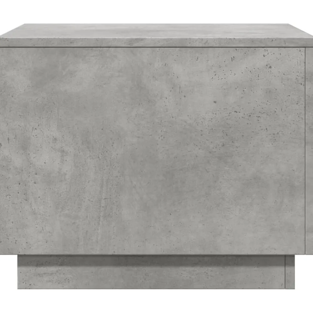 vidaXL Mesa de centro con luces LED gris hormigón 50x50x40 cm Gris hormigón Online